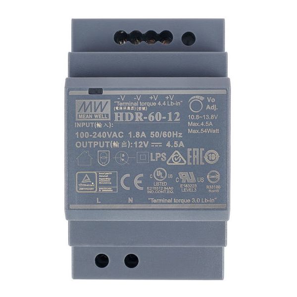 MeanWell HDR-60-12 Power Supply 4,5A