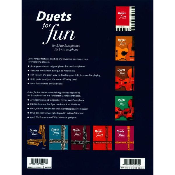 Schott Duets for Fun Alto Saxophone