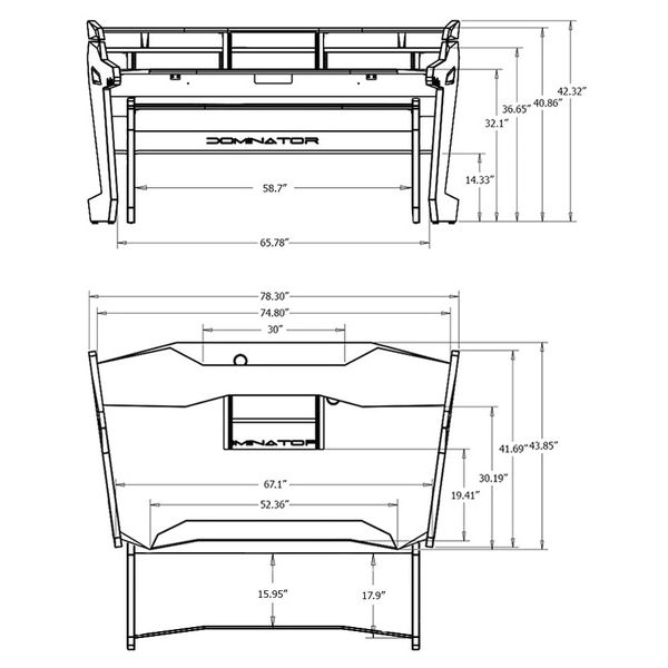 Studio Desk Dominator Full Set All Black