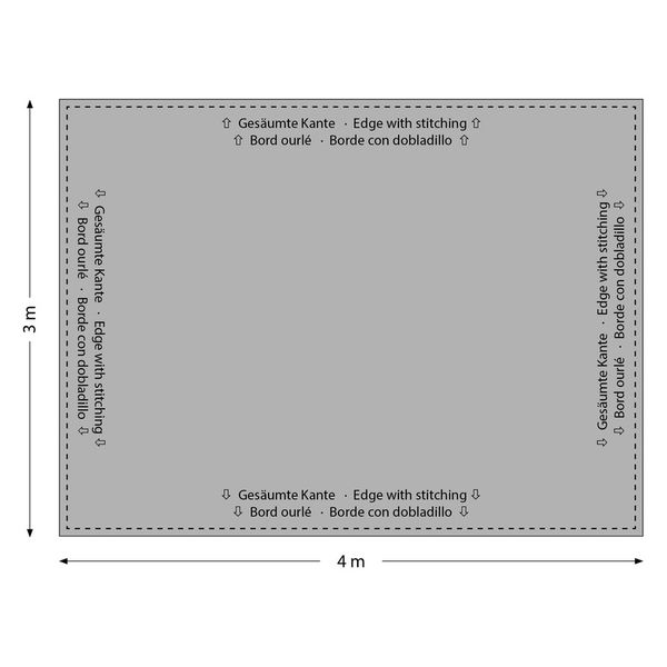 Stageworx Deco Curtain 160g/m 4x3m BK