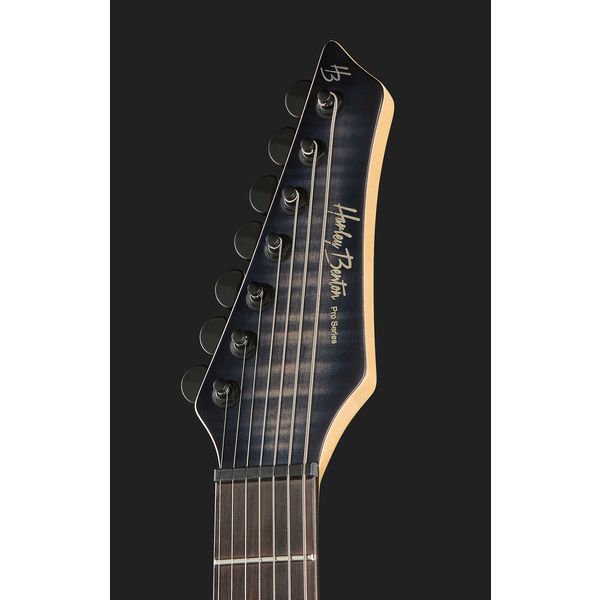 Harley Benton Amarok 7 LH BKNT Flame w/Case