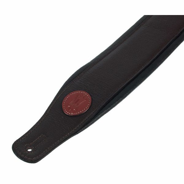 Levys Pad. Garm. Leather Strap 3"DBR