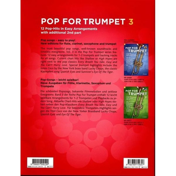 Schott Pop For Trumpet 3