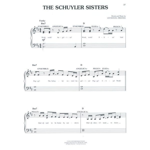 Faber Music Hamilton Piano Easy