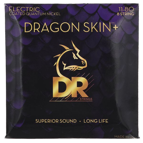 DR Strings Dragon Skin+ DEQ-8/11 Coated