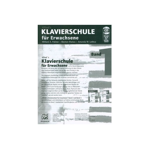 Alfred Music Publishing Klavierschule für Erwachsene 1