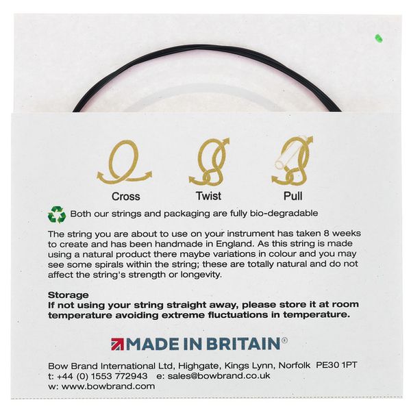 Bow Brand NG 1st F Gut Harp String No.7