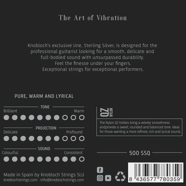 Knobloch Strings Pure Sterling Silver Nylon500