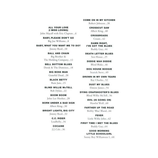 Wise Publications Little Black Book of Blues