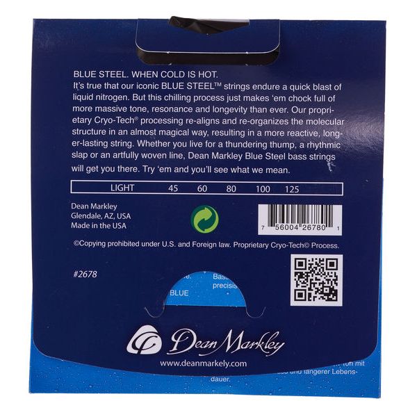 Dean Markley 2678 Blue Steel 5 Bass LT