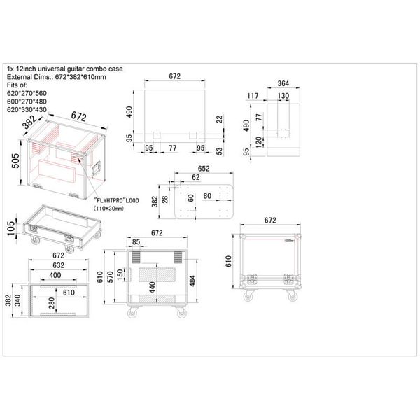 Flyht Pro Guitar Combo Universal 1x 12"