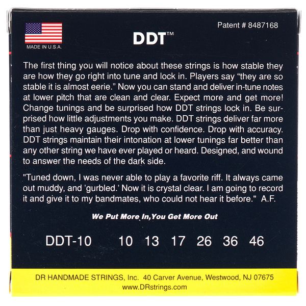 DR Strings Drop-Down Tuning DDT-10