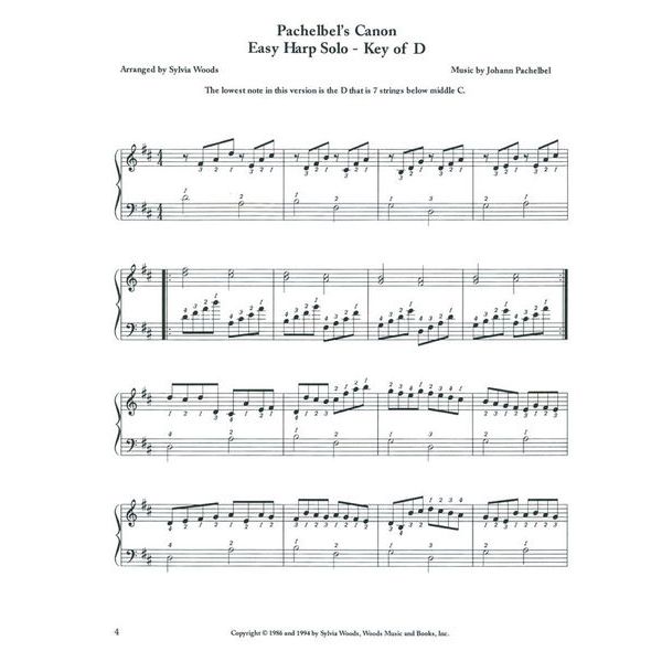 Hal Leonard Pachelbel Canon Harp