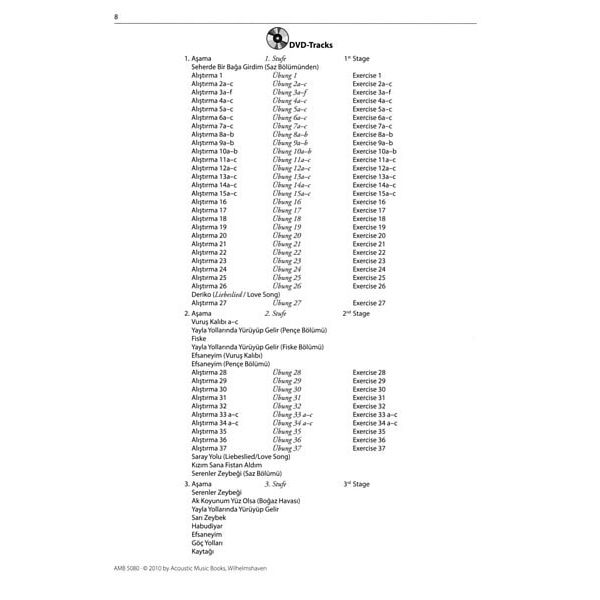Acoustic Music Books Baglama Saz Method