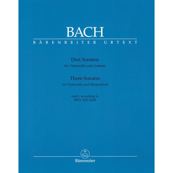 Brenreiter Bach Drei Sonaten Cello