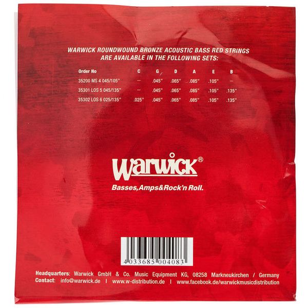 Warwick Acoustic Bass Strings 6 25-135