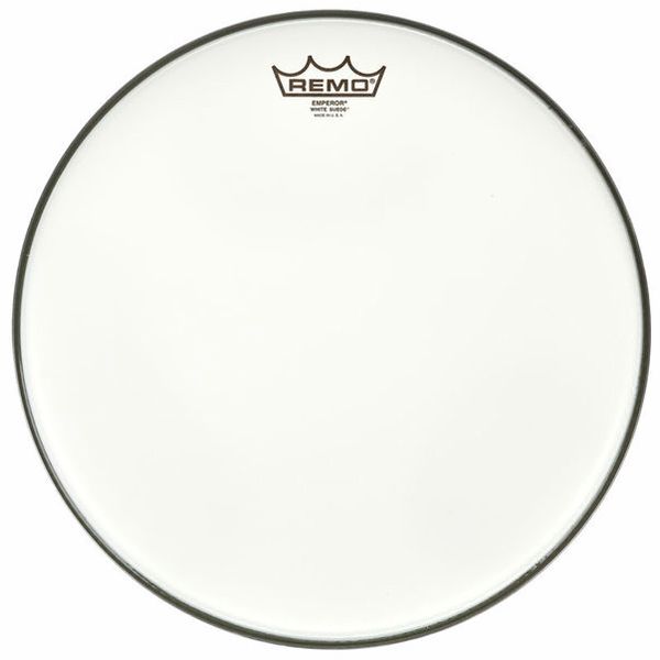 Remo 13" Emperor White Suede