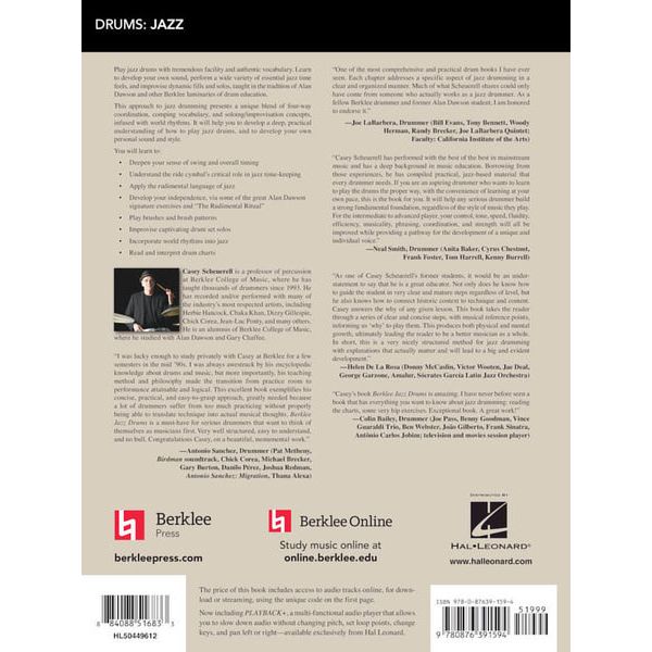Berklee Press Berklee Jazz Drums