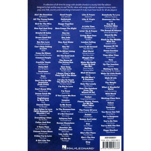 Hal Leonard 101 Hits For Ukulele