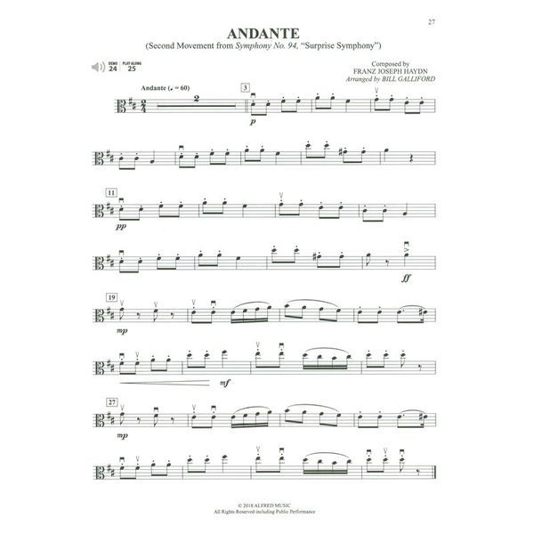 Alfred Music Publishing Easy Classical Themes Viola