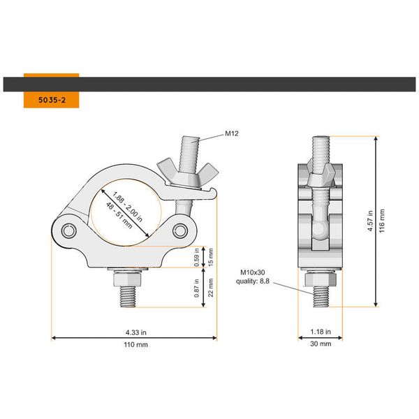 Global Truss 5035-2 Half Coupler