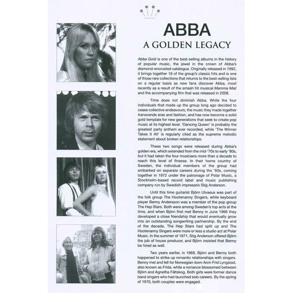 Wise Publications Abba Gold