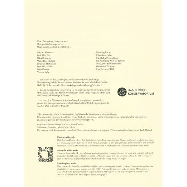 Breitkopf & Hrtel Wege zum Duettgesang