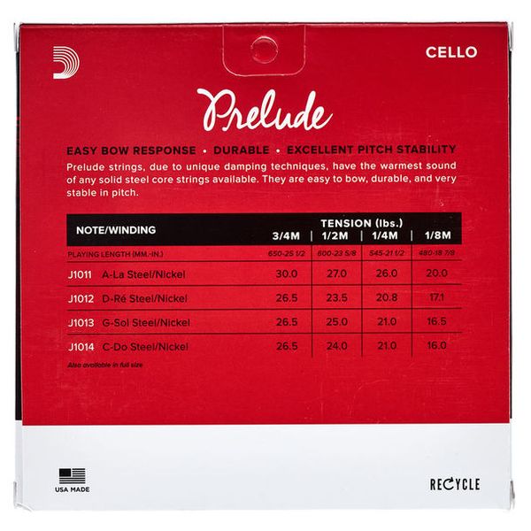Daddario J1010-1/2M Prelude Cello 1/2