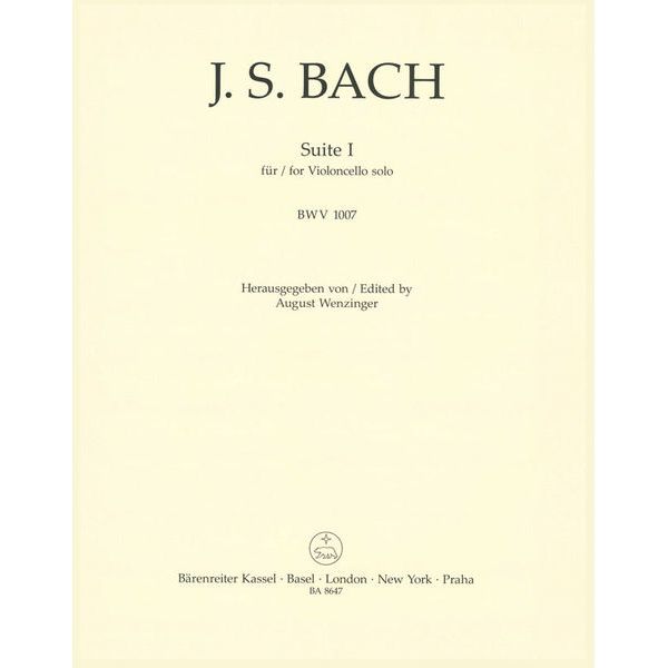 Brenreiter Bach Suite 1 Cello