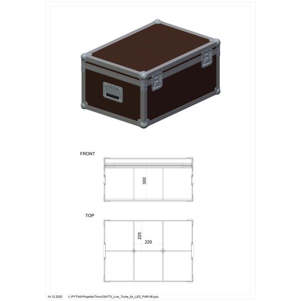 Thon Case 6x LED PAR 56 Short