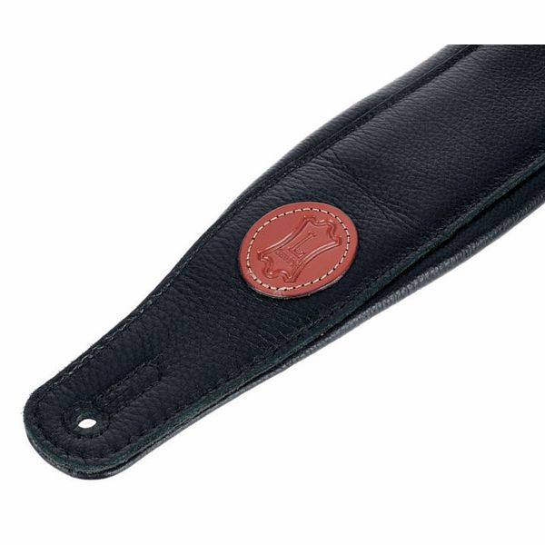 Levys Pad. Garm. Leather Strap 3" BK