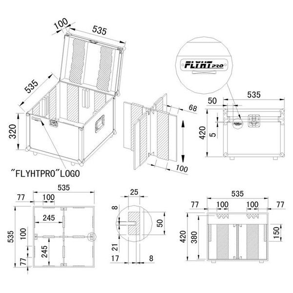 Flyht Pro Case for 4x Par 64 short