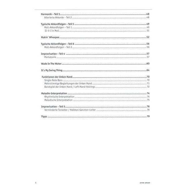 Artist Ahead Musikverlag Die Jazz-Piano-Schule