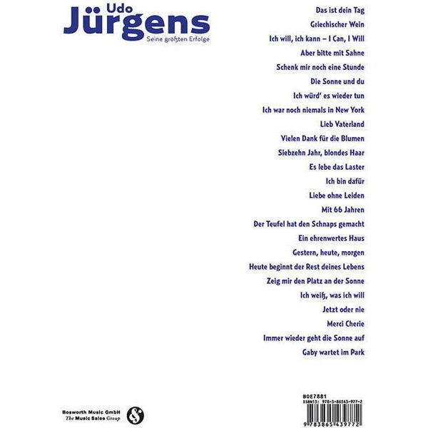 Bosworth Udo Jürgens Seine gr&ouml;ten Erf.