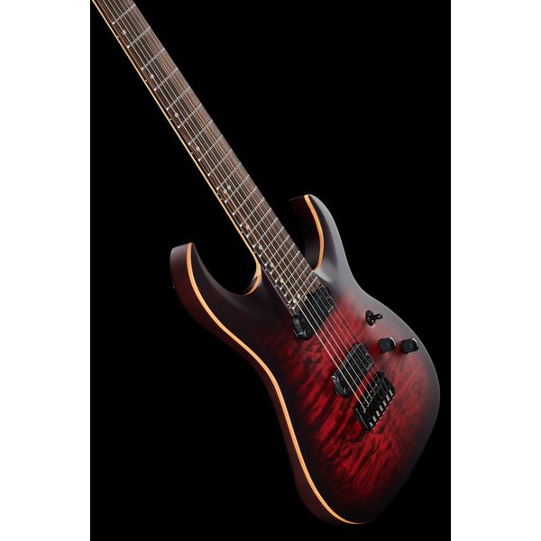 Harley Benton Amarok-7  BKRD Quilted Burst