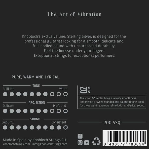 Knobloch Strings Pure Sterling Silver Nylon 200