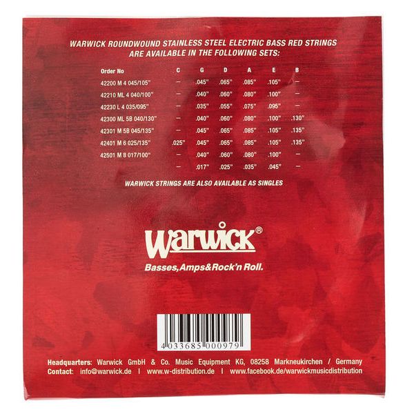 Warwick 42301 M Red Label