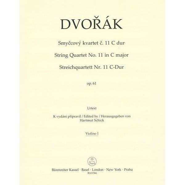 Brenreiter Dvorák Streichquartett Nr. 11