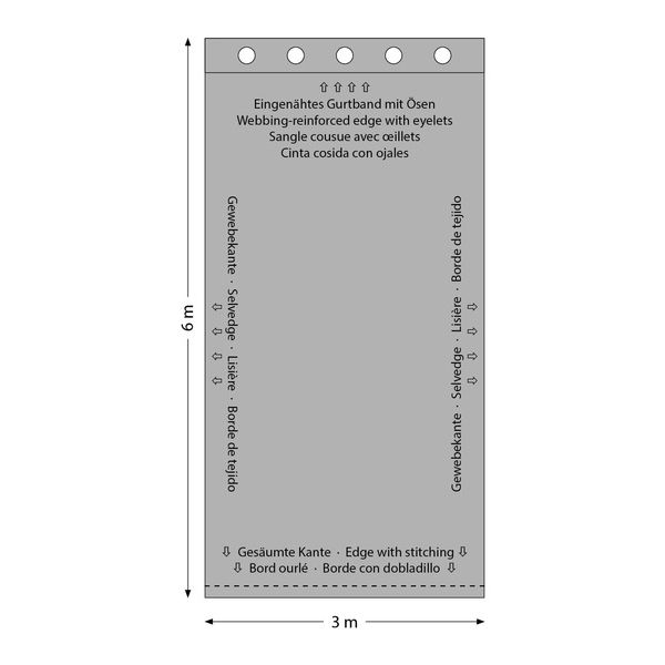 Stairville Curtain 160g/m 3.0x6.0m Bk