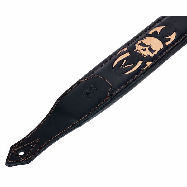Minotaur Hand Tooled Skull Guitar Strap