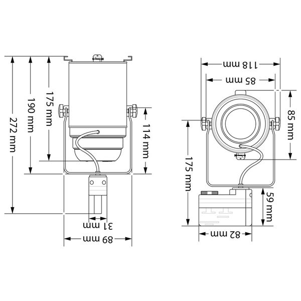 Stairville PAR 20 E27 polished 3P