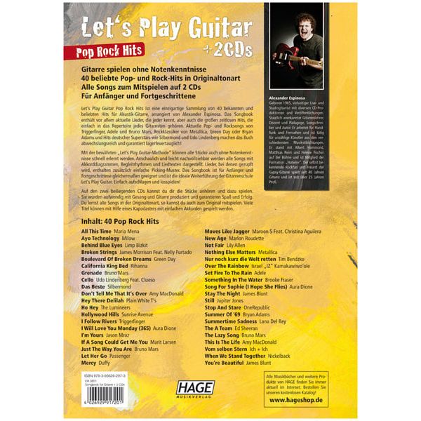 Hage Musikverlag Let's Play Guitar Pop Rock Hit