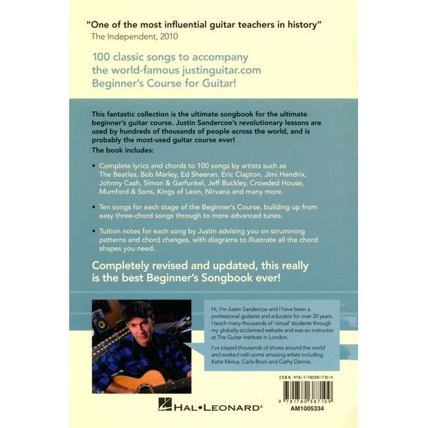 Wise Publications Justinguitar.com Songs 1 E