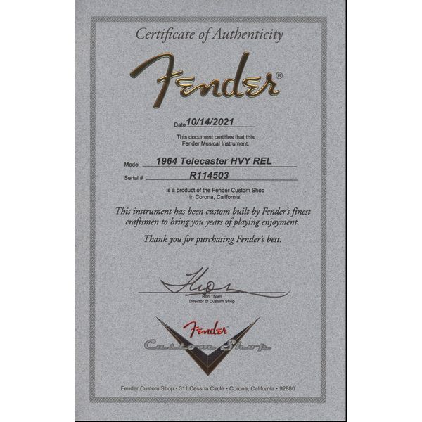 Fender 64 Tele HS GFY Heavy Relic