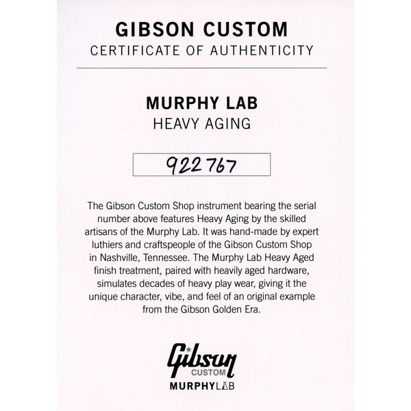 Gibson Les Paul 59 GPB Heavy Aged