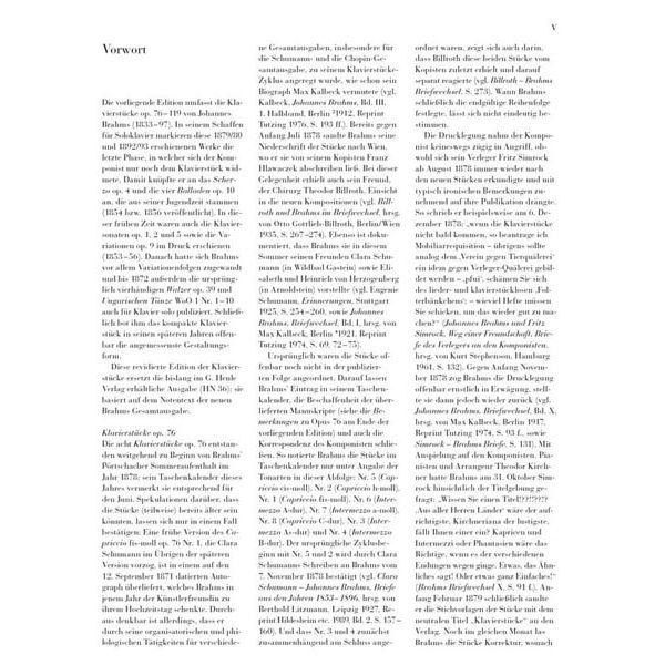 Henle Verlag Brahms Klavierstücke