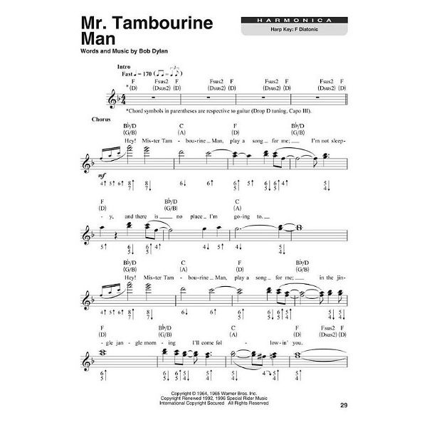 Hal Leonard Harmonica Play-Along Bob Dylan
