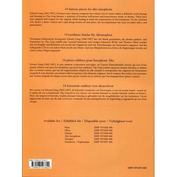 De Haske Play Grieg Alto Saxophon