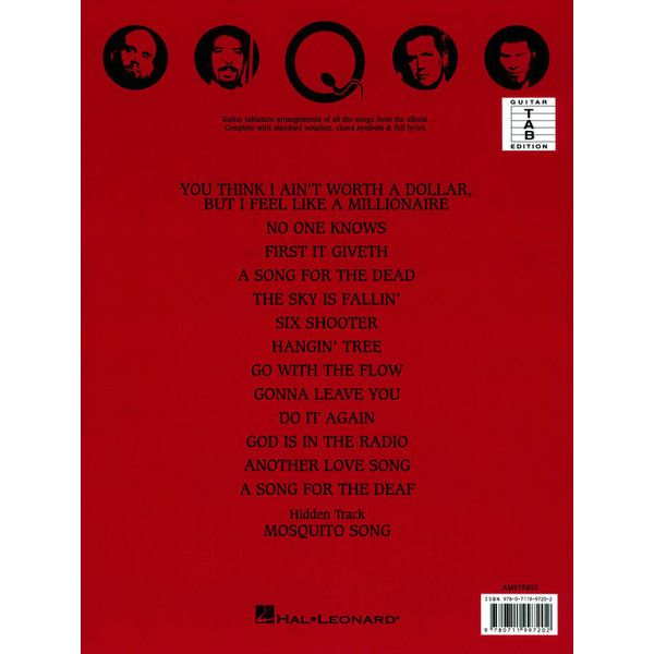 Wise Publications Queens Of The Stone Age Deaf