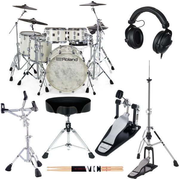 Roland VAD716-PW E-Drum Set Bundle